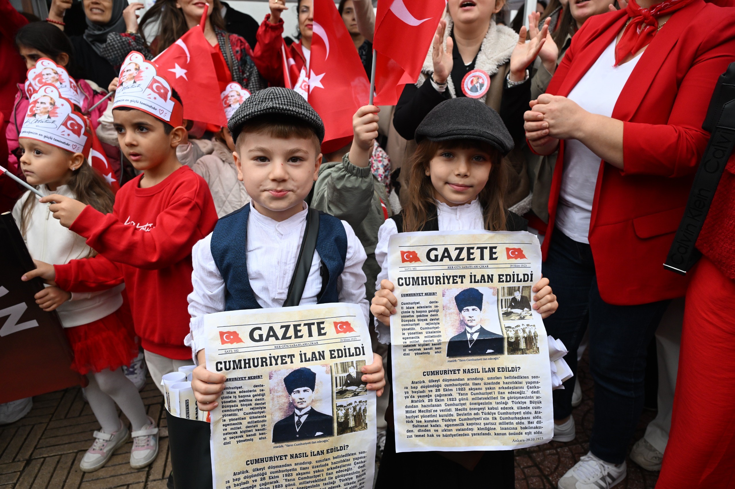 Manisa’da çocuklardan Cumhuriyet coşkusu